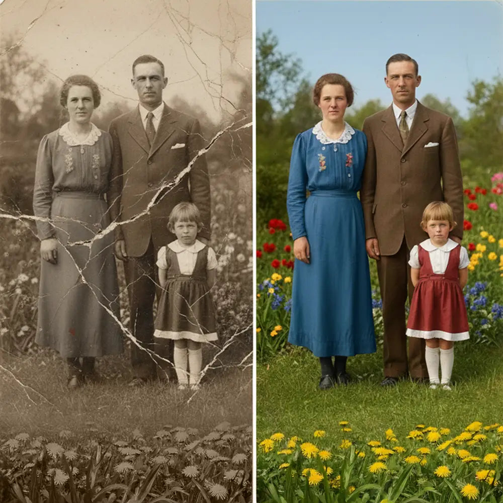 before and after photo restoration example