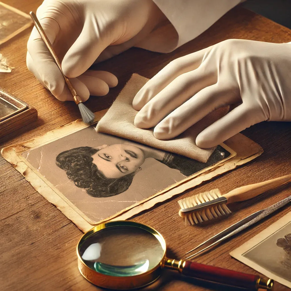 how to clean old photographs