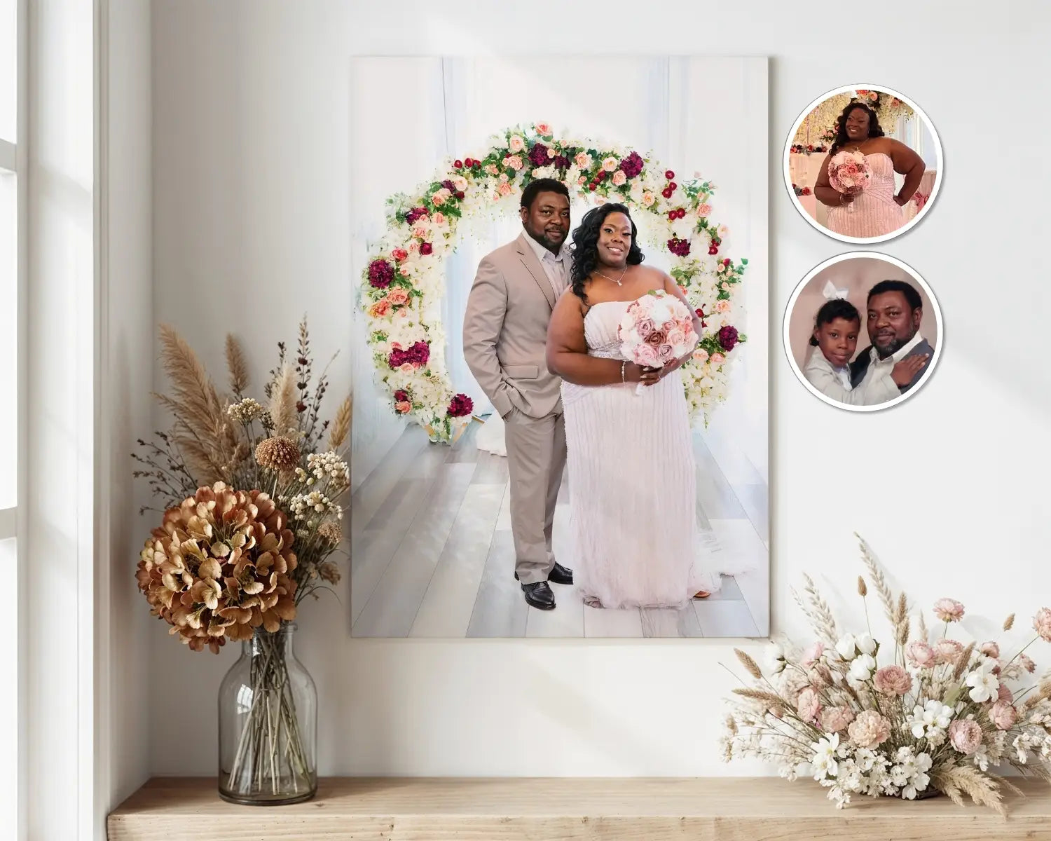 adding loved ones to wedding photos