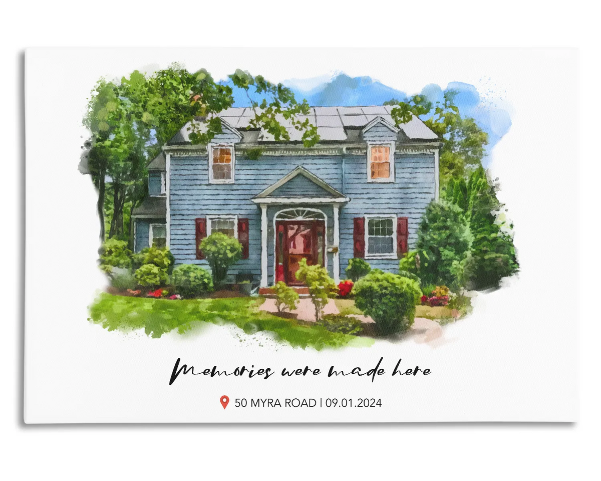 Real Watercolor buying House Painting, From Photo, Hand Painted