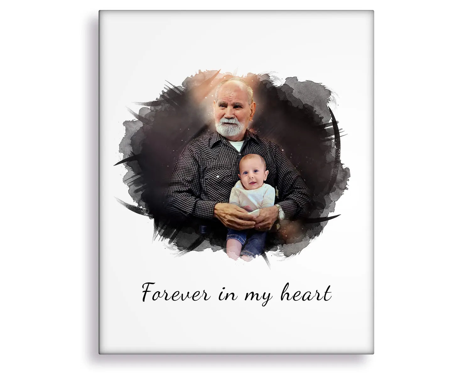 Child and departed loved one turned into a breathtaking custom memorial portrait
