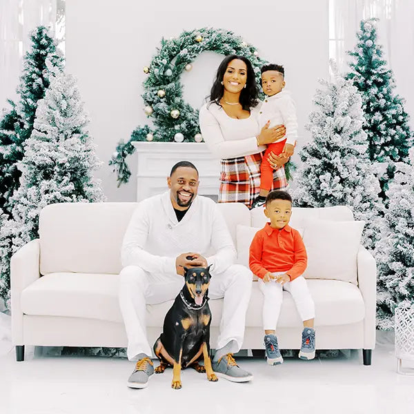 Deceased son added to a family Christmas photo alongside his parents