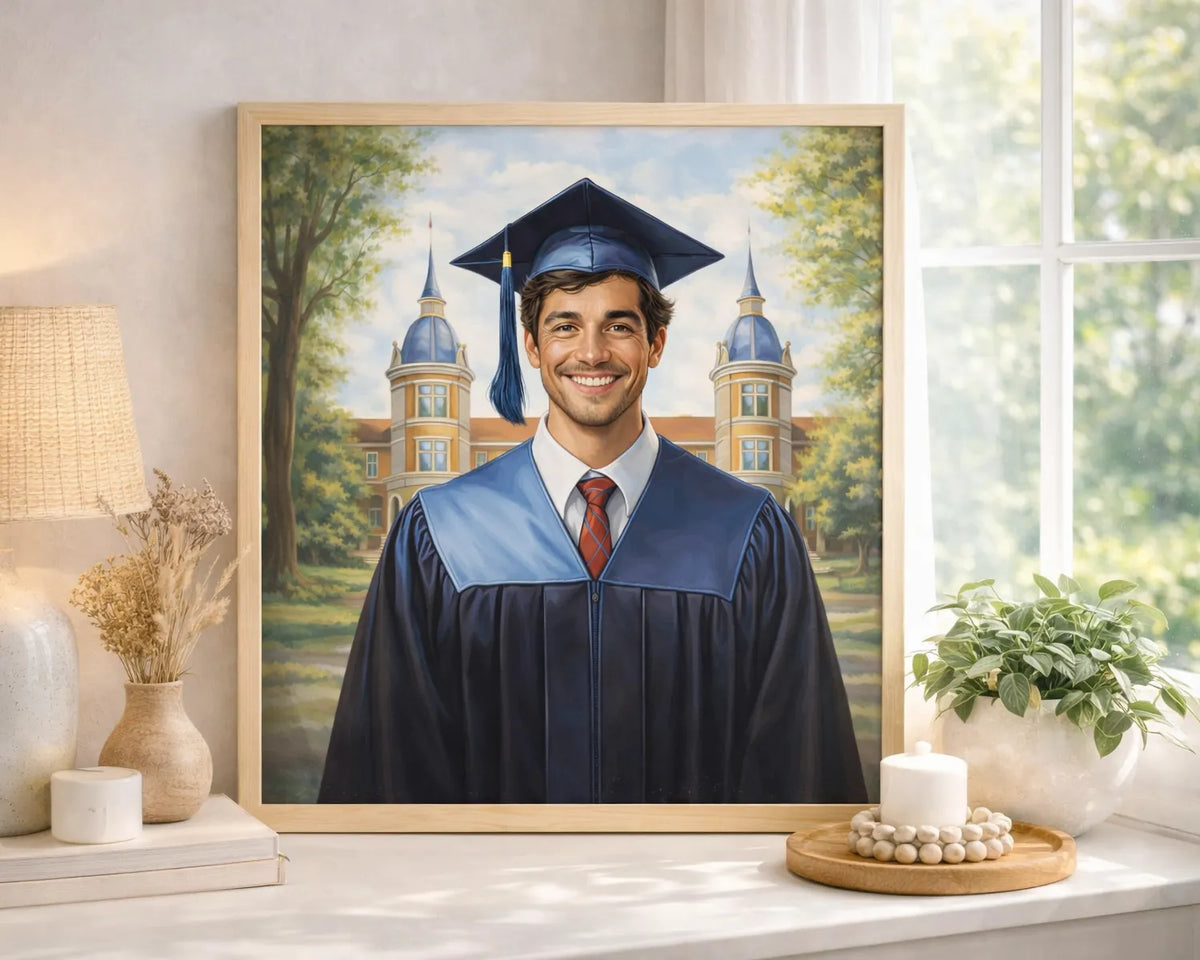 framed graduation portrait