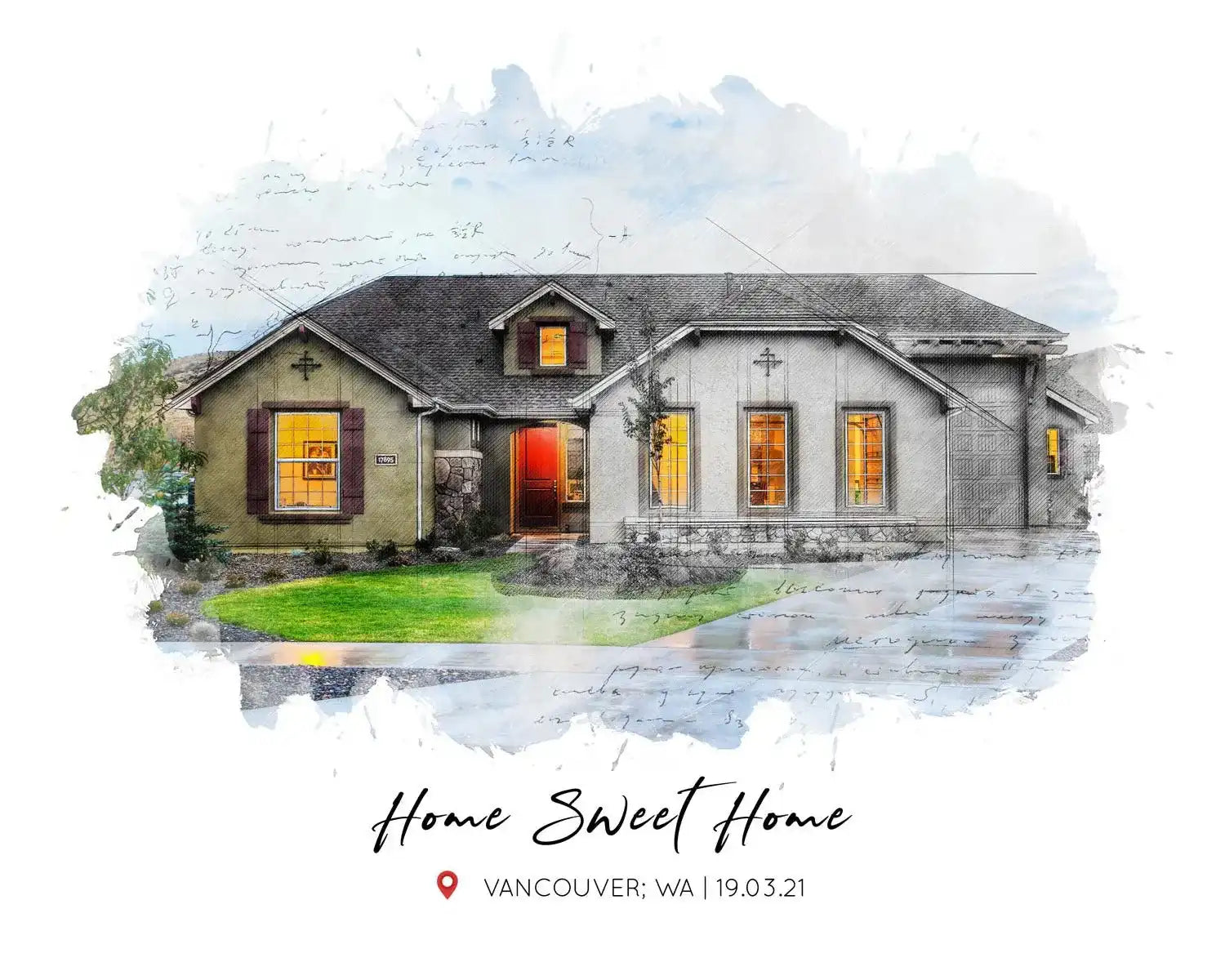 house portraits from photos