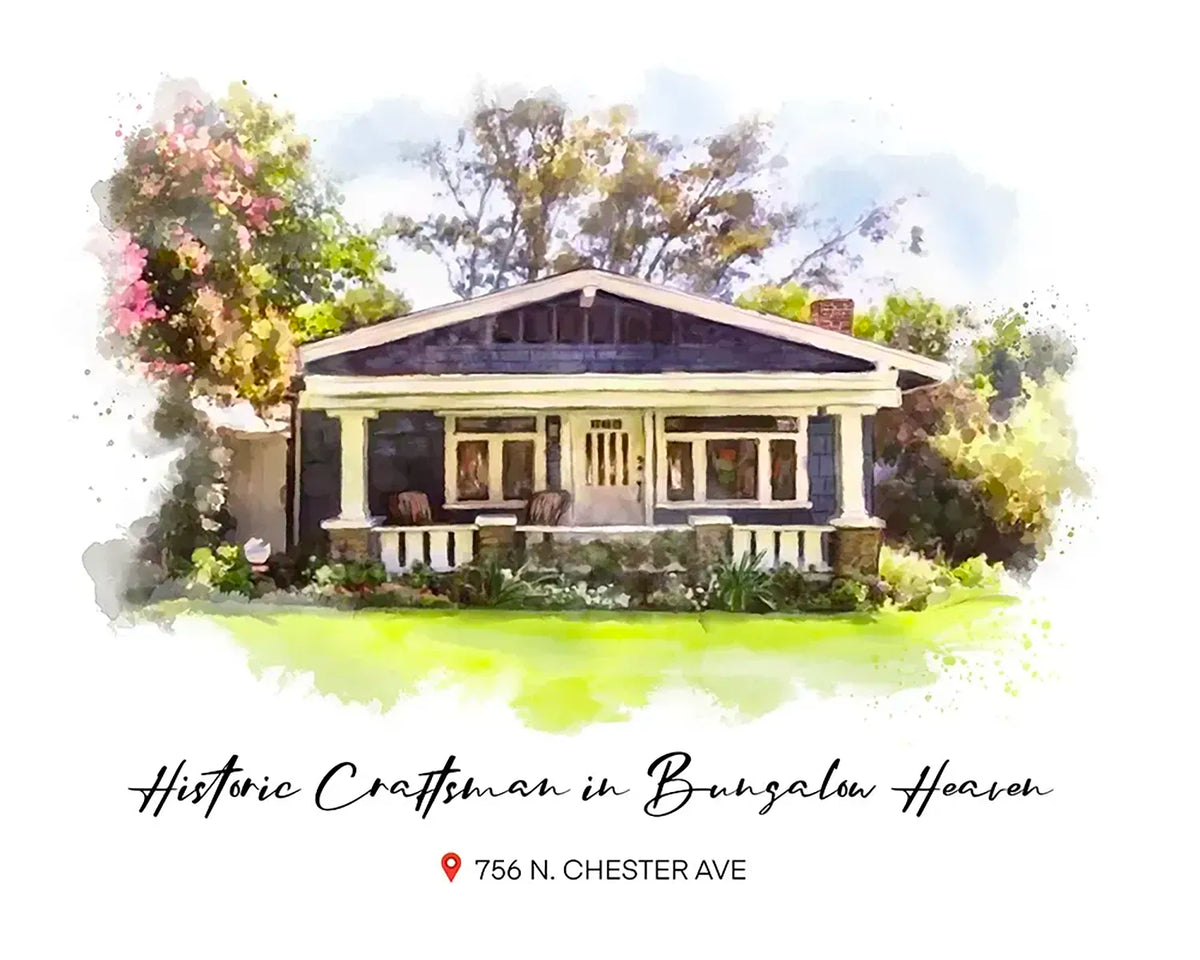 personalized house portrait