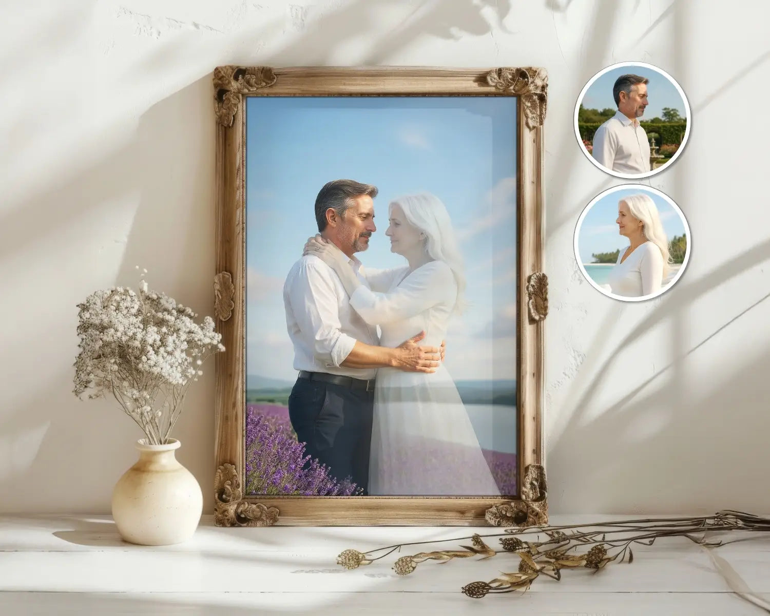 portrait with deceased loved ones