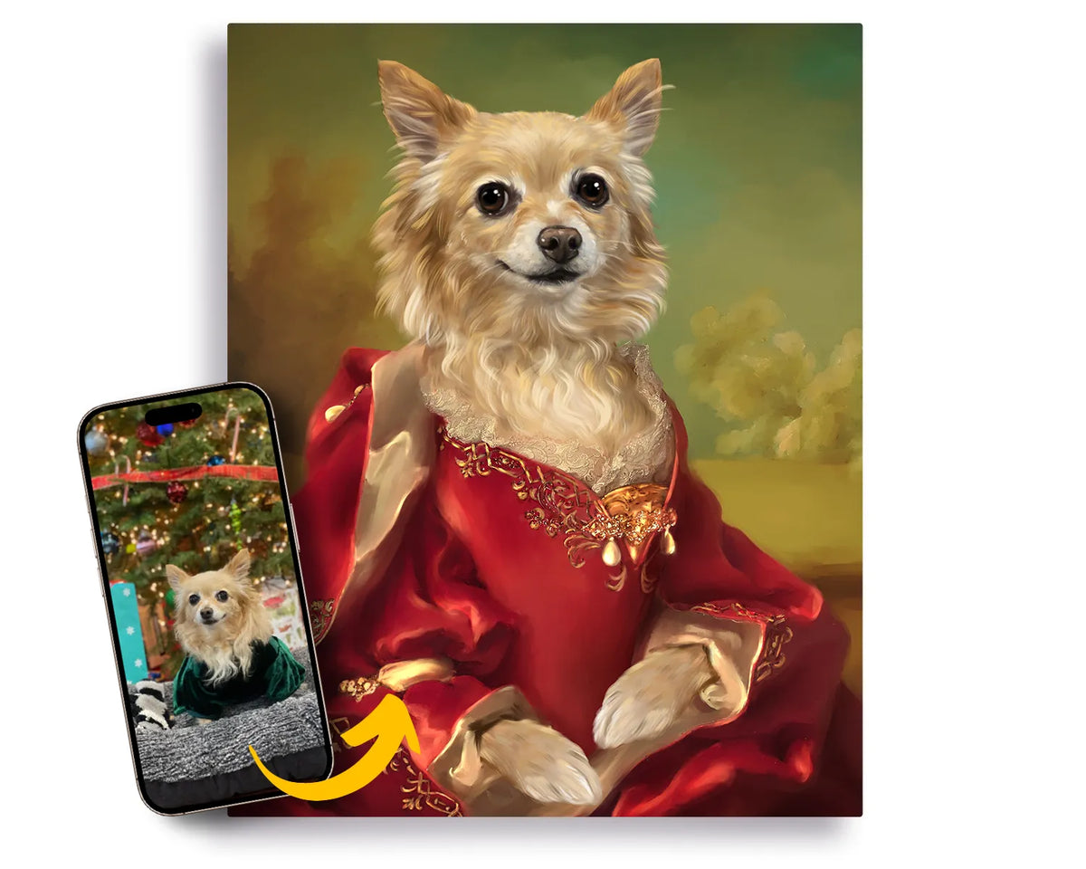 renaissance pet portraits from photo