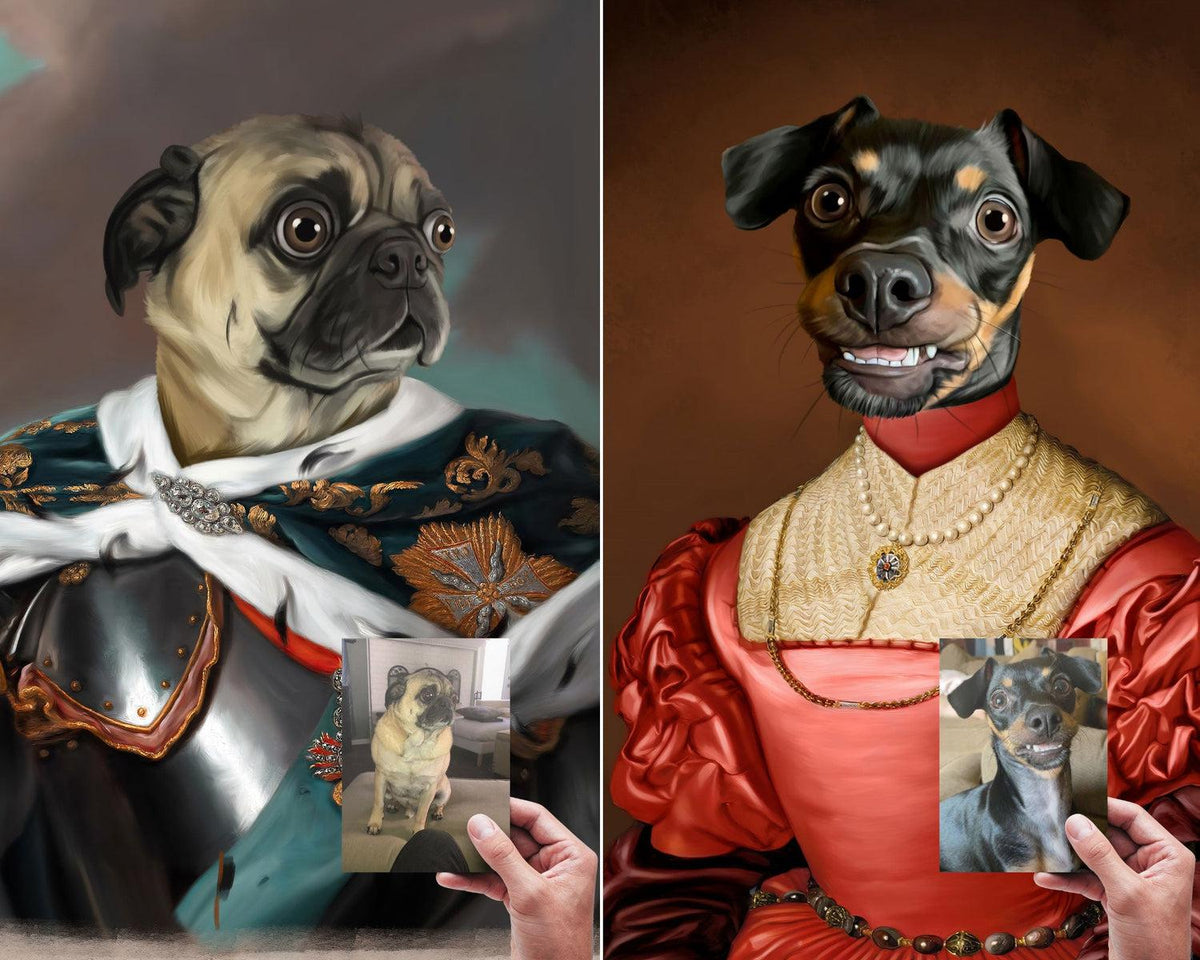 Dog medieval fashion costume