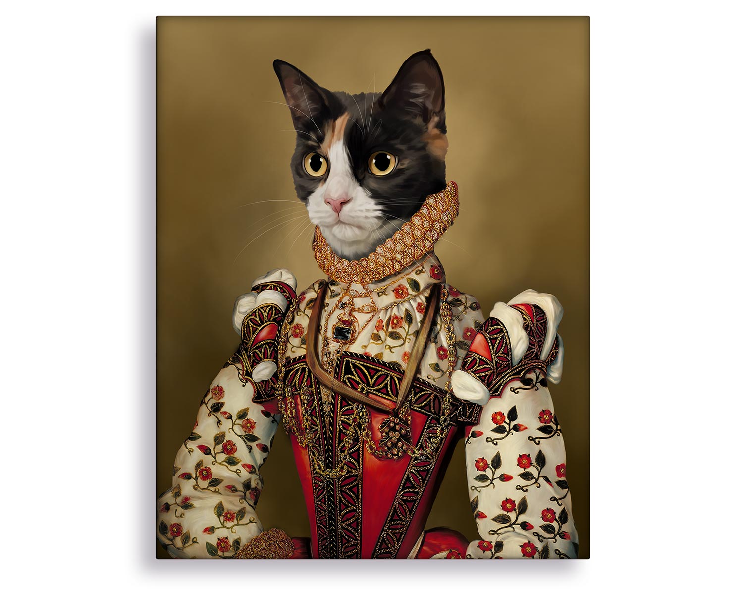 canvas cat portrait