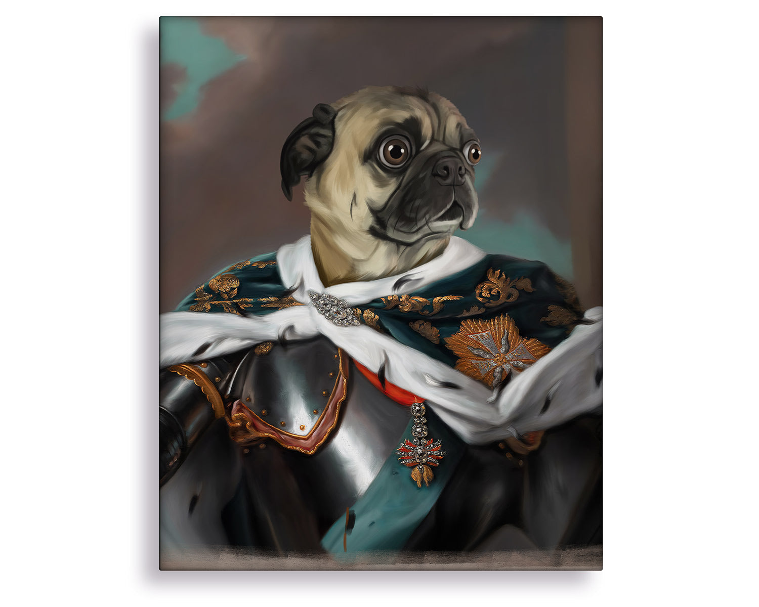 The Duke Personalized Pug Painting