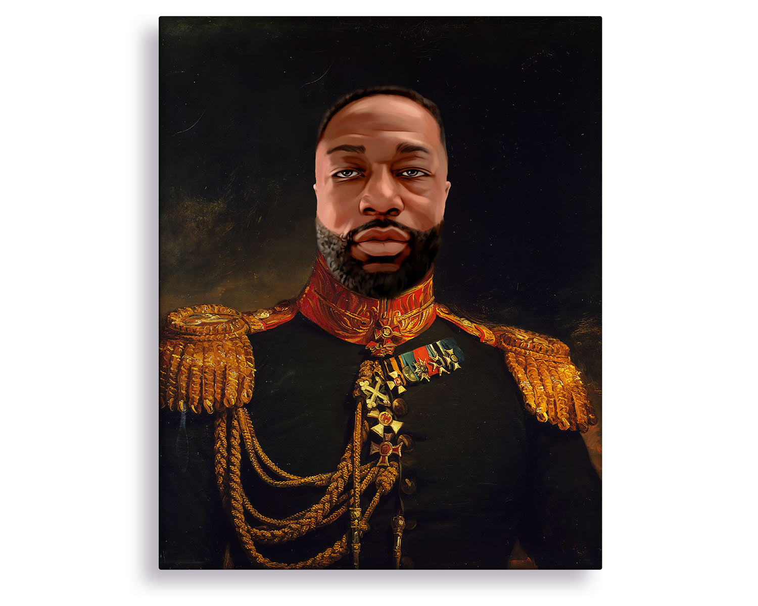 military portrait painting