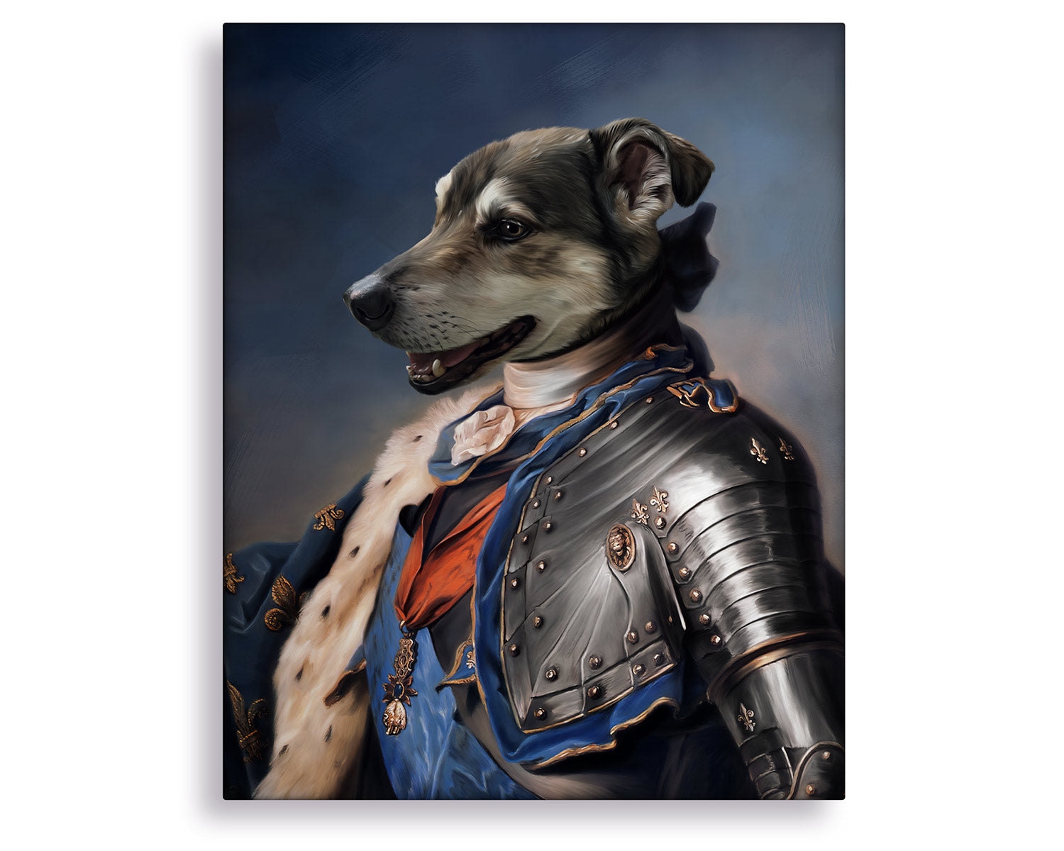 turn dog photo into painting