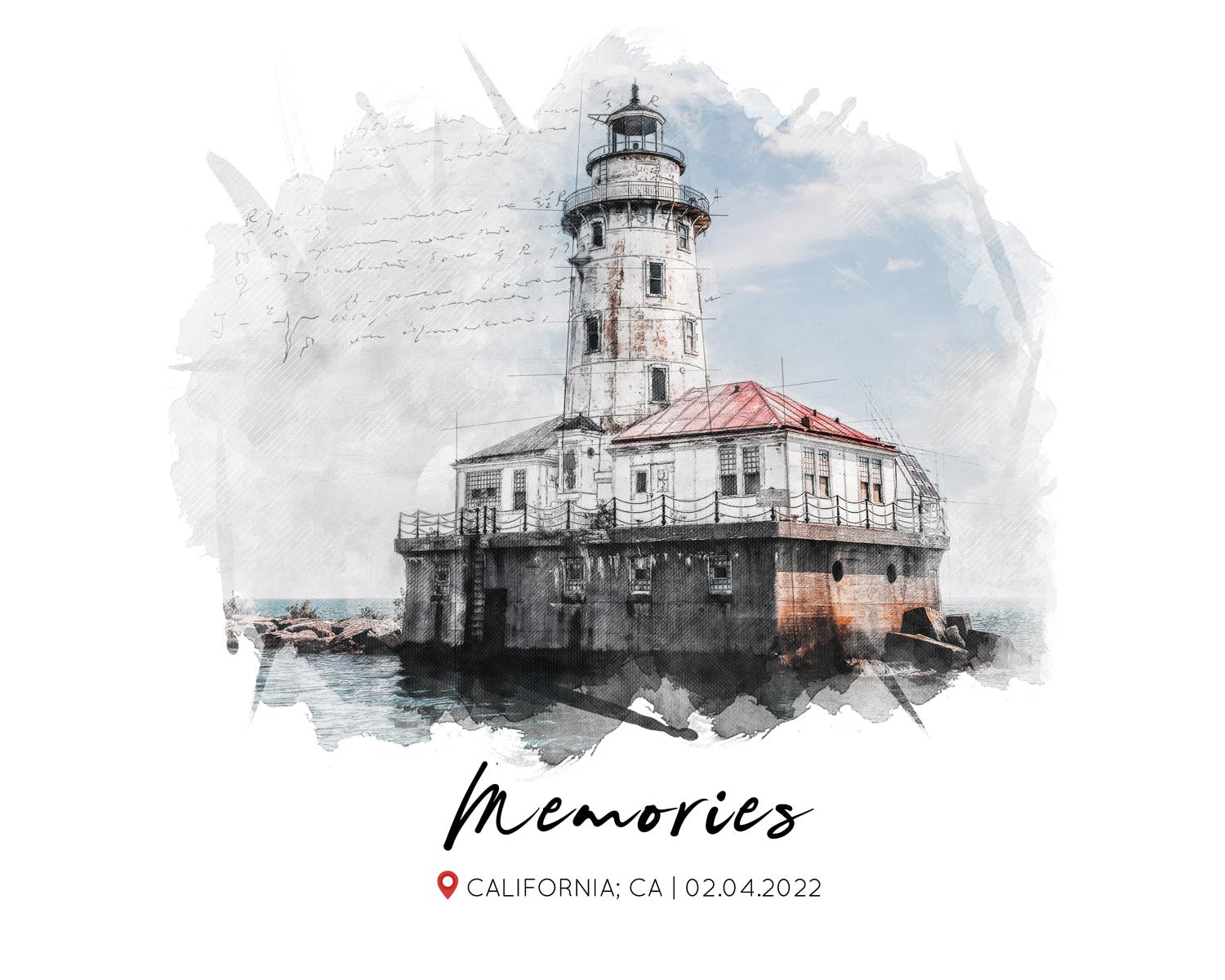 watercolor home portrait